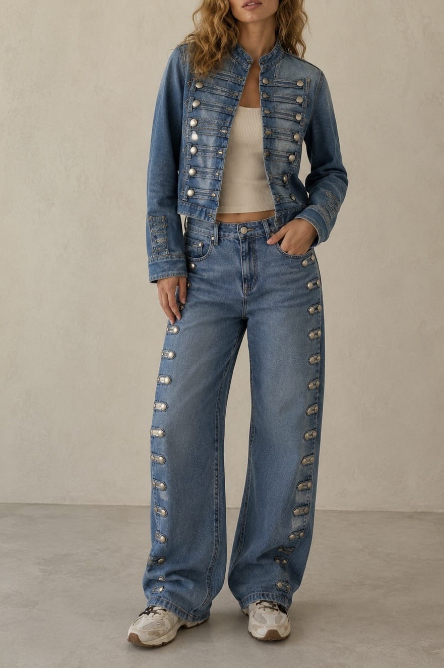 ジャケット・アウター Women's denim Napoleon Jacket Napoleon Denim Jacket – TheMellieShop