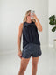 Navy Short Set