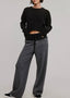 TheMellieShop Black Denim Waistband Pant