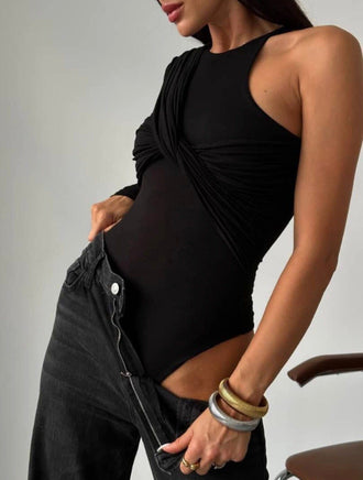 TheMellieShop Black Twist Bodysuit