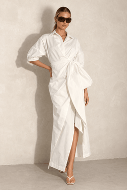 TheMellieShop Dresses Blanc Wrap Dress