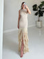 TheMellieShop Dresses Cream Ruffled Dress