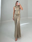TheMellieShop Dresses Gold Draped Dress