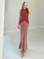 TheMellieShop Dresses Merlot Stripe Dress