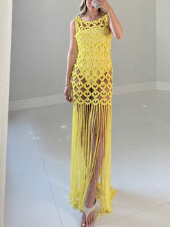 TheMellieShop Dresses Pearl Fringe Cover Up
