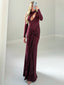 TheMellieShop Dresses Wine Ruched Gown