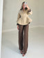 TheMellieShop Jackets Beige Peplum Jacket