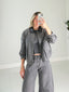 TheMellieShop Jackets Grey Croc Jacket