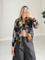 TheMellieShop Jackets Noir Bloom Bomber