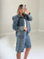 TheMellieShop Jackets Padded Denim Jacket