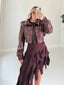 TheMellieShop Jackets Wine Croc Jacket