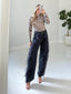 TheMellieShop Jeans Feather Trim Jeans