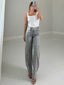 TheMellieShop Jeans Grey Crossover Barrel