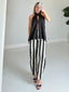 TheMellieShop Jeans Noir Striped Barrel
