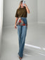 TheMellieShop Jeans Scarf Belted Jean