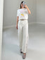 TheMellieShop Jeans White Eyelet Barrel