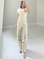TheMellieShop Jumpsuits Floral Cut Out Overall