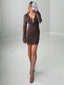 TheMellieShop Mocha Beaded Dress