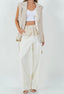 TheMellieShop Pants Beige Contrast Pant