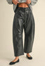 TheMellieShop Pants Black Pleather Barrel