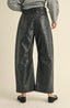 TheMellieShop Pants Black Pleather Barrel