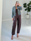 TheMellieShop Pants Burgundy Barrel Pants