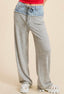 TheMellieShop Pants Grey Denim Waistband Pant