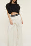 TheMellieShop Pants Ivory Contrast Trousers