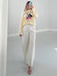 TheMellieShop Pants Ivory Tailored Barrel