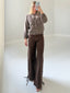 TheMellieShop Pants Mocha Lace Up Pant