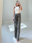 TheMellieShop Pants Noir Plaid Wrap Pants