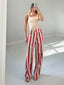TheMellieShop Pants Red Stripe Denim