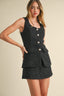 TheMellieShop Romper Black Tweed Romper