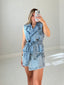 TheMellieShop Sets Cargo Denim Skort Set