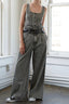 TheMellieShop Sets Grey Denim Belted Set