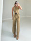TheMellieShop Sets Khaki Belted Set