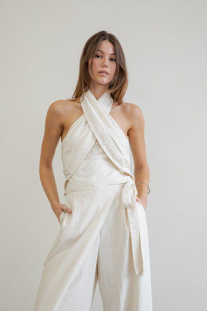 TheMellieShop Sets Striped Halter Set