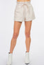 TheMellieShop Shorts Ivory Pleather Short