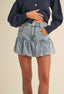 TheMellieShop Skirts Bubble Denim Skirt