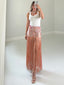 TheMellieShop Skirts Coral Fringe Skirt