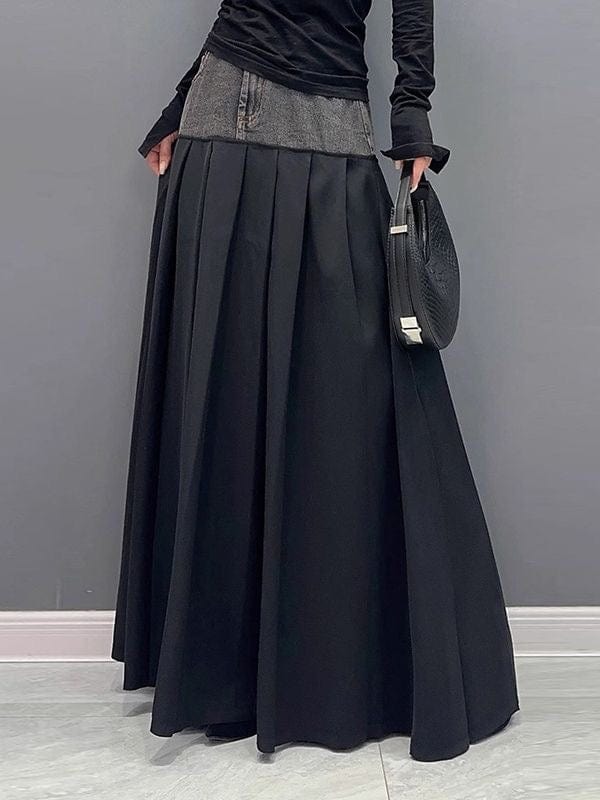 Dark grey hotsell pleated maxi skirt