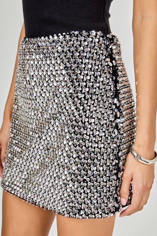 TheMellieShop Skirts Velvet Sequin Skirt