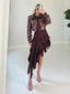 TheMellieShop Skirts Wine Asym Skirt