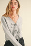 TheMellieShop Sweaters Grey Bow Sweater