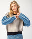 TheMellieShop Sweaters Striped Denim Sweater