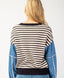 TheMellieShop Sweaters Striped Denim Sweater