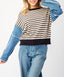 TheMellieShop Sweaters Striped Denim Sweater