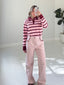 TheMellieShop Sweaters Striped Polo Sweater
