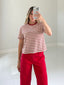 TheMellieShop T-Shirt Rouge Striped Tee