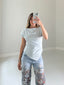 TheMellieShop Tops Aqua Asymmetrical Top